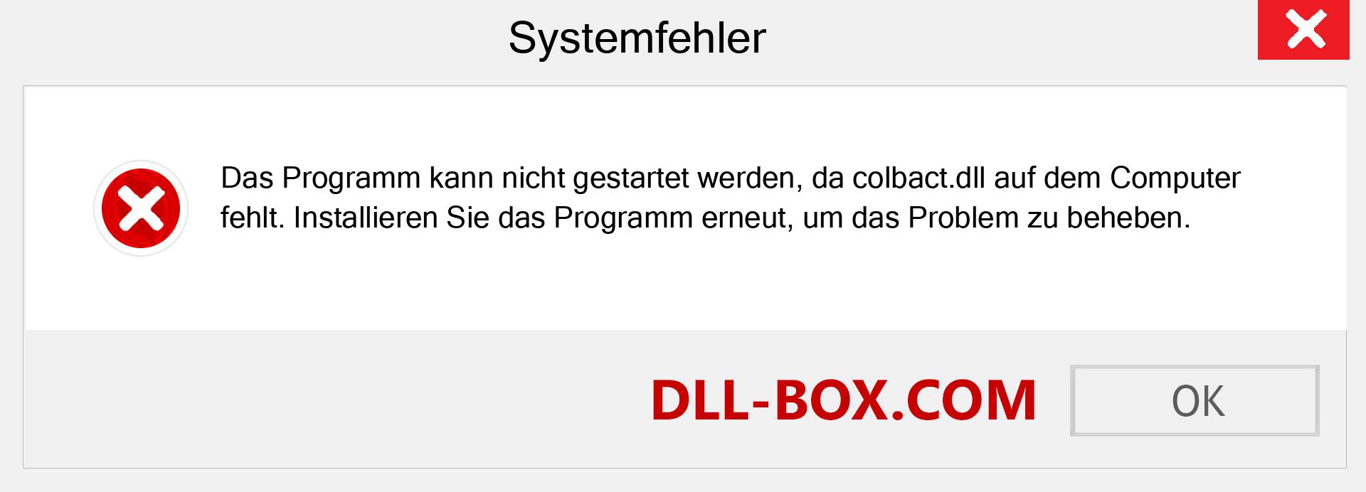 colbact.dll-Datei fehlt?. Download für Windows 7, 8, 10 - Fix colbact dll Missing Error unter Windows, Fotos, Bildern