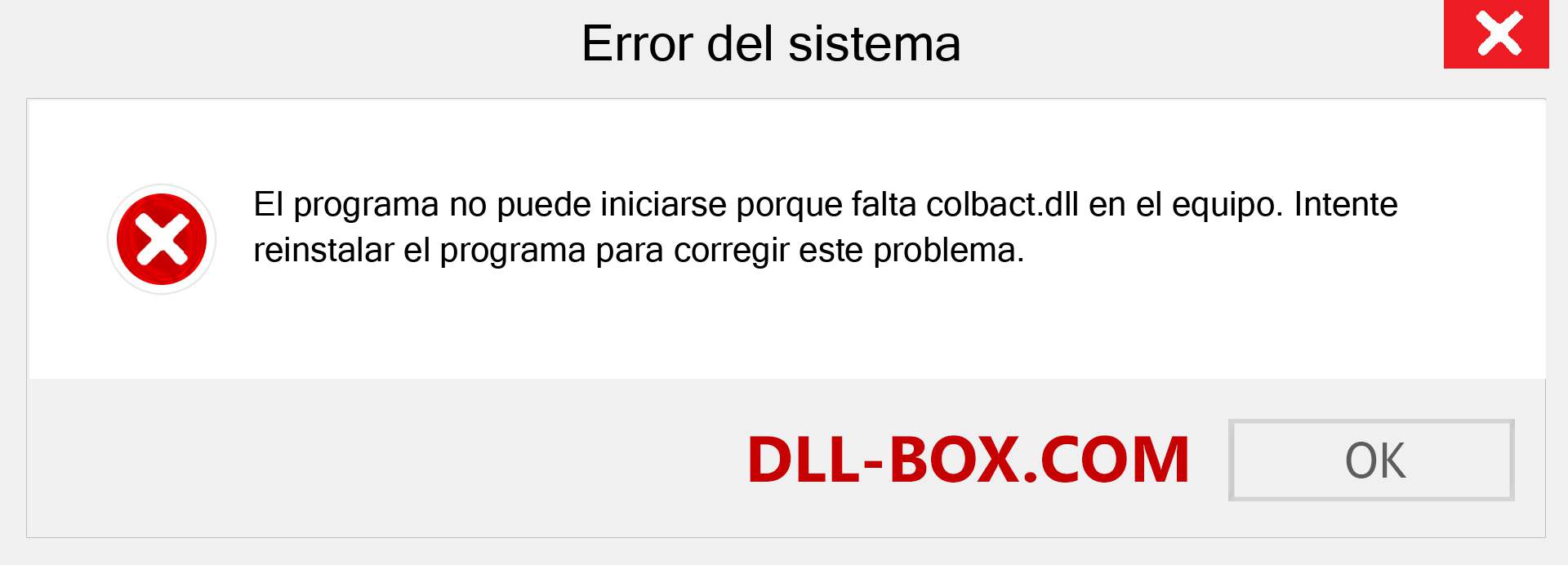 ¿Falta el archivo colbact.dll ?. Descargar para Windows 7, 8, 10 - Corregir colbact dll Missing Error en Windows, fotos, imágenes