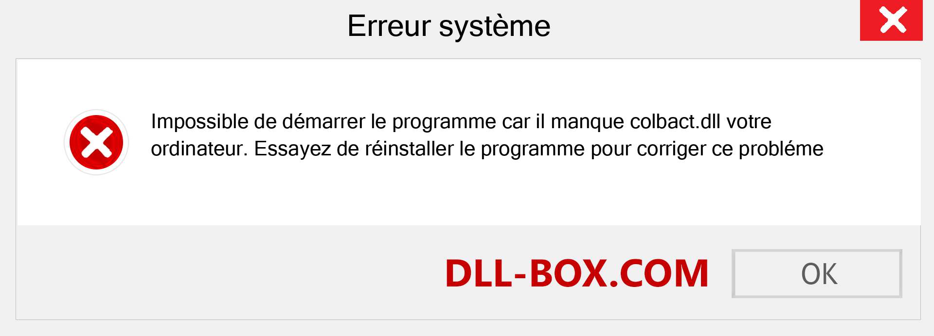 Le fichier colbact.dll est manquant ?. Télécharger pour Windows 7, 8, 10 - Correction de l'erreur manquante colbact dll sur Windows, photos, images